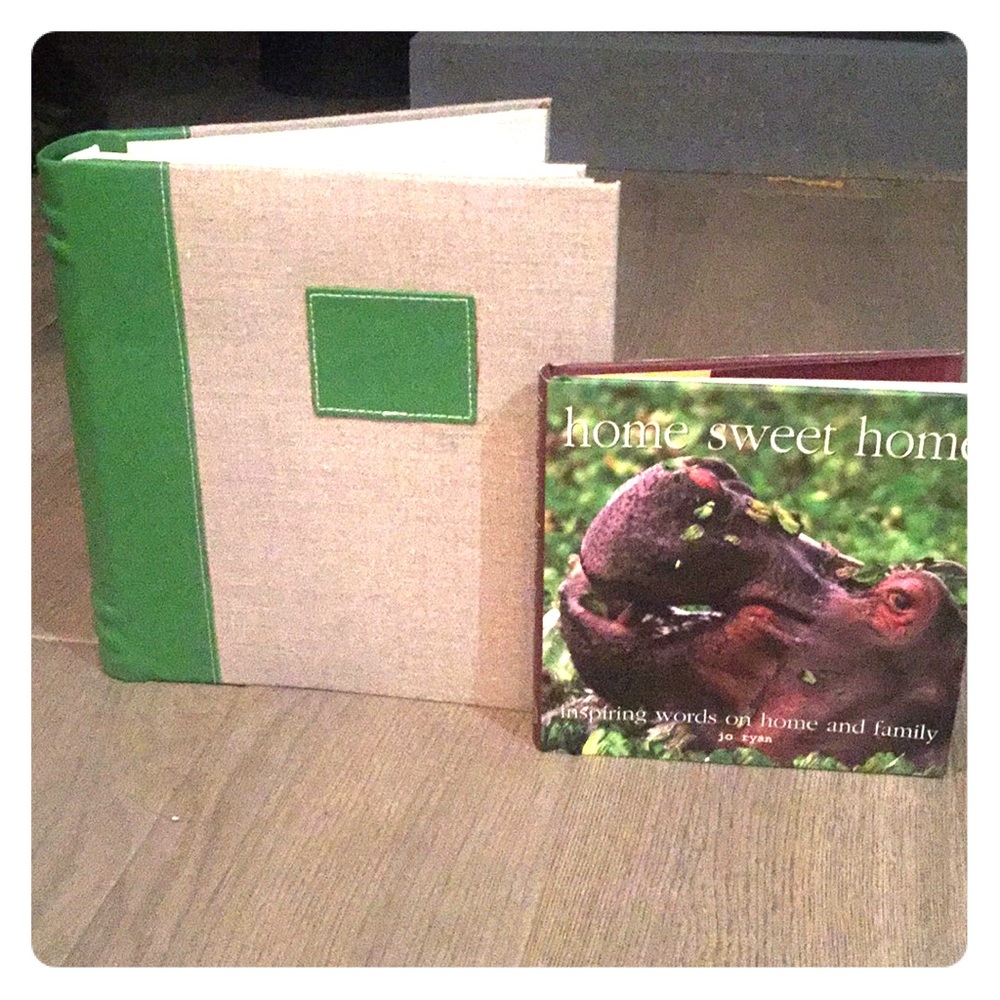 Pottery barn photo album & "Home Sweet Home" book